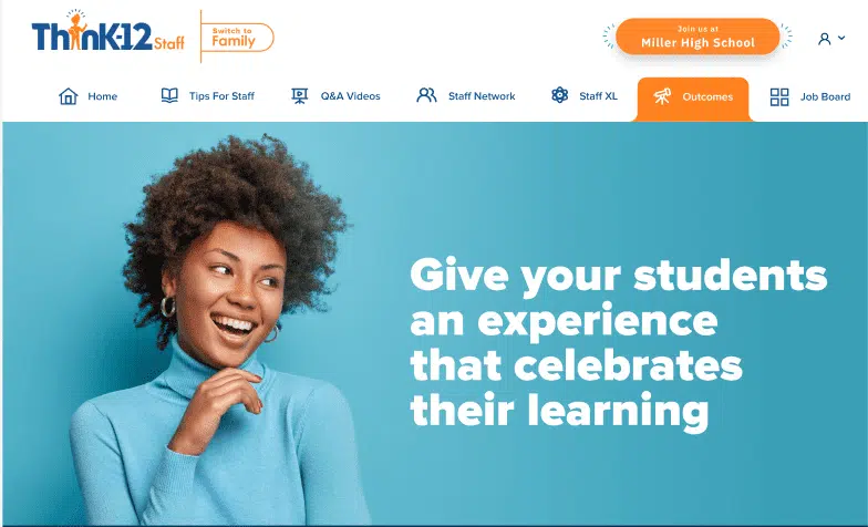 "Give your students an experience that celebrates their learning;" teen woman smiling